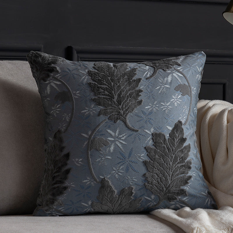 Jacquard Kissenbezug mit Blumenmuster