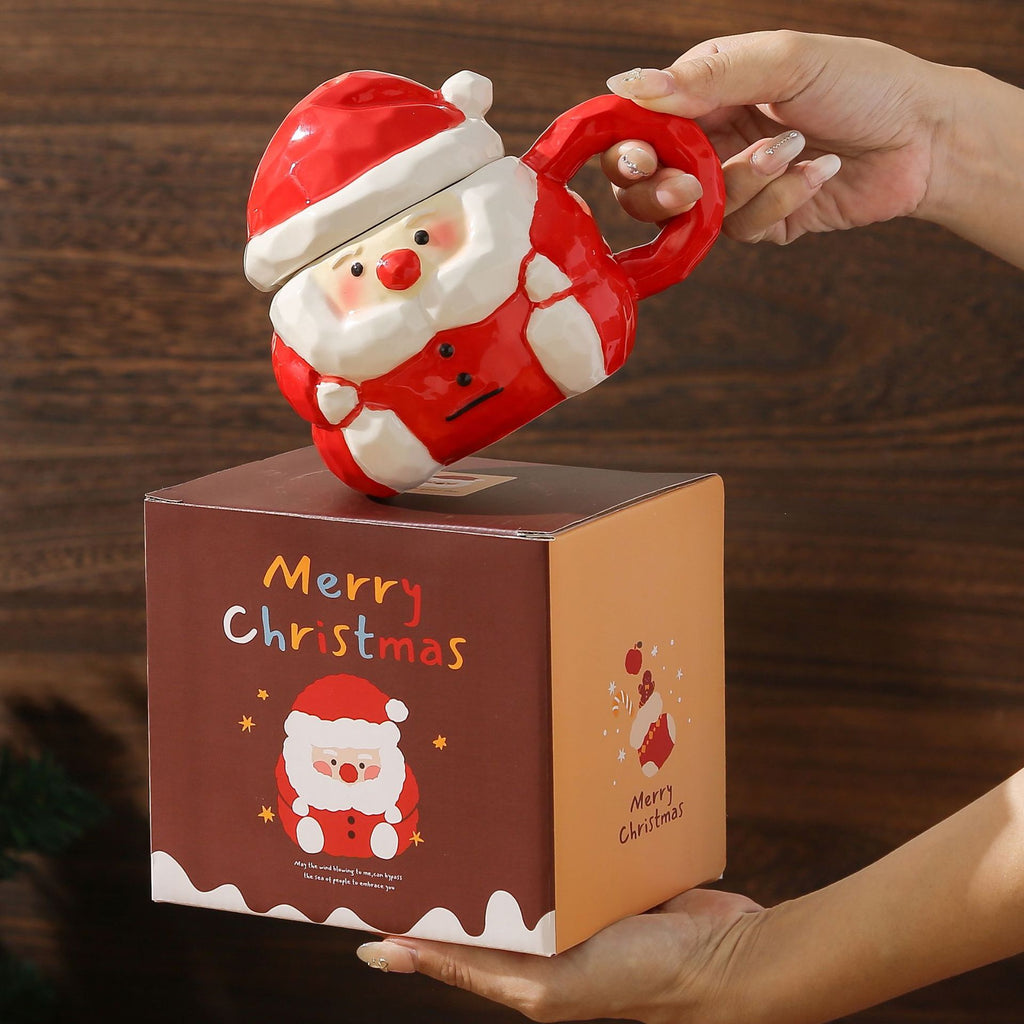 Keramische Tasse mit Weihnachtsmann‑Deckel – Bild 6 | LuxeStyle