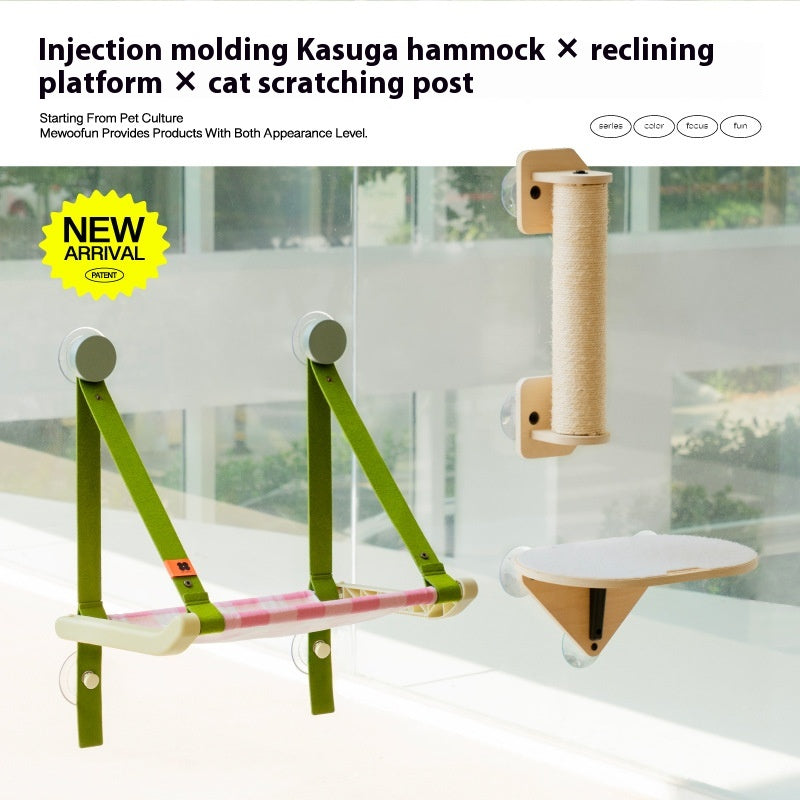 Katzenhängematte mit Fensterhalter für Balkon