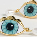 Blue-Eyed Pearl Ohrringe aus Edelstahl