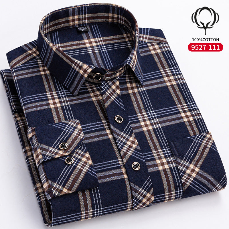 Herren Langarmhemd Loose-fit Baumwolle Karomuster – Bild 8 | LuxeStyle