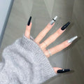 Silber-Schwarz Super Cool Nagelsticker – Bild 1 | LuxeStyle