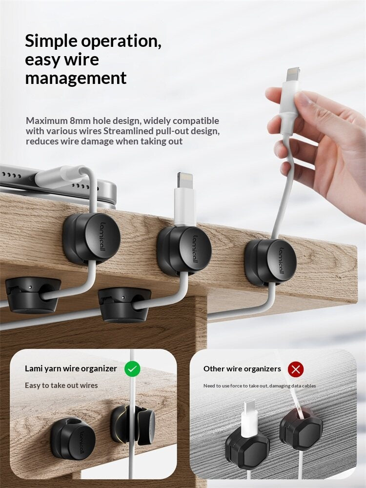 Kabel-Organizer für den Schreibtisch, 6er-Pack
