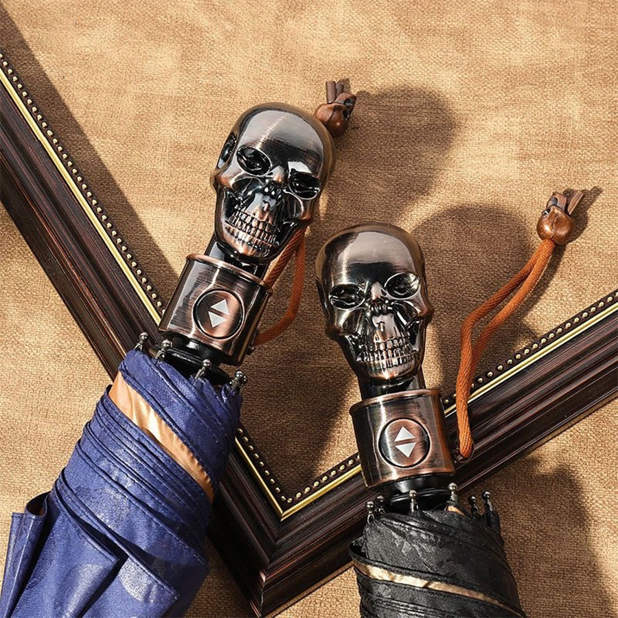 Automatischer UV-Schutz-Schirm mit Totenkopf
