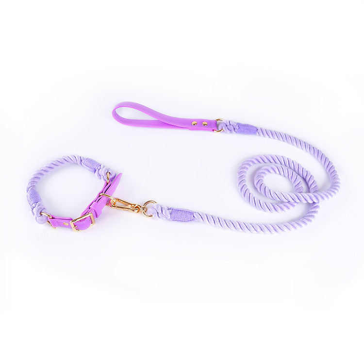 Ledergeschirr & Baumwollseil Hundeleine Set (M/L) – Bild 20 | LuxeStyle