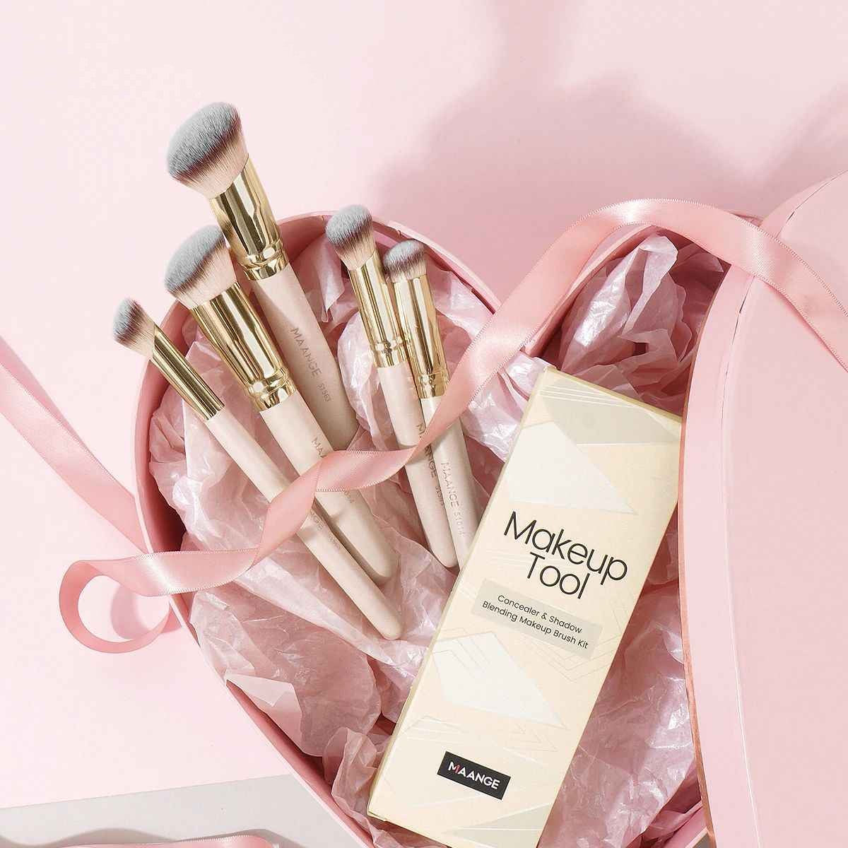 MAANGE Pinsel-Set für Puder & Rouge