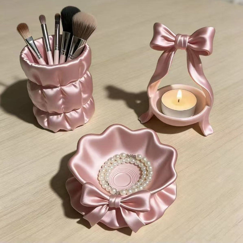 Kosmetik-Organizer-Set mit Schleifen – Bild 8 | LuxeStyle