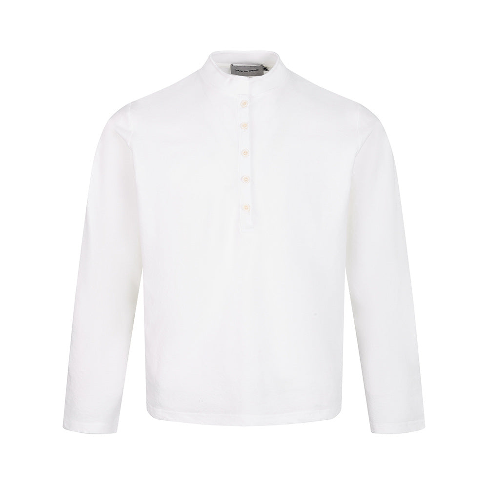 Langärmliges Baumwollmisch-Shirt für Herren – Bild 6 | LuxeStyle