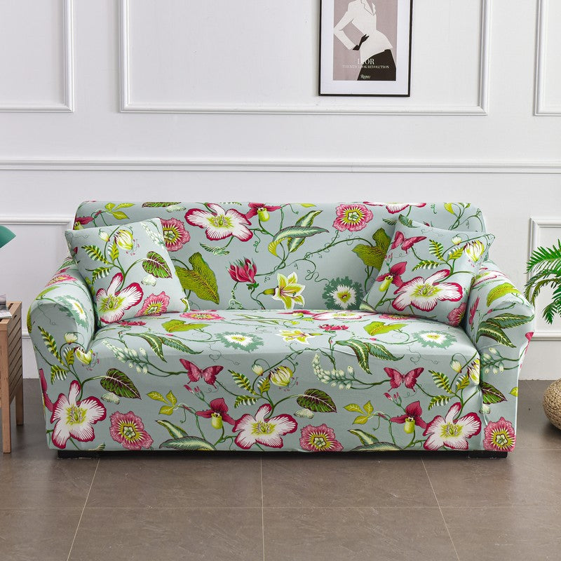Sofaabdeckung mit Pflanzenmuster – Stretch – Bild 5 | LuxeStyle