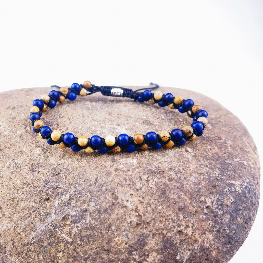 Doppelstrang-Armband aus Lapislazuli – Bild 3 | LuxeStyle