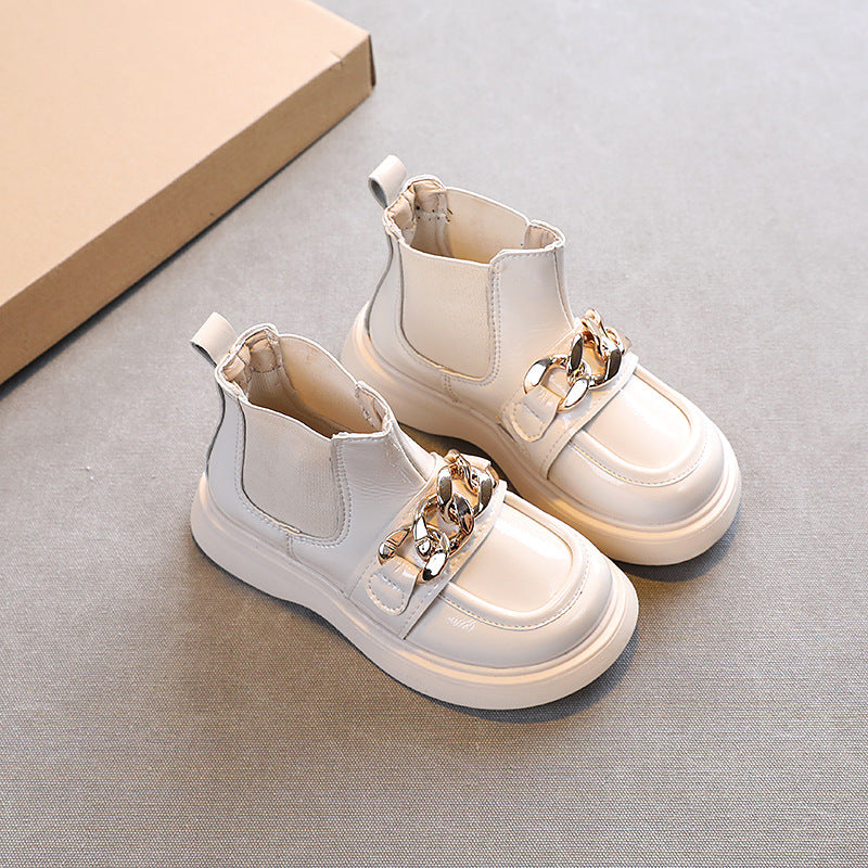 Mädchen Prinzessin Worker-Boots aus Glanzleder – Bild 3 | LuxeStyle