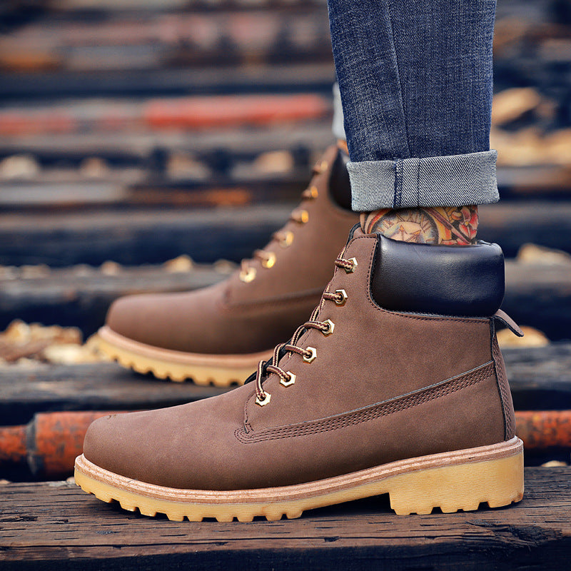 Herren High-top PU Leder Casual Snow Boots – Bild 9 | LuxeStyle
