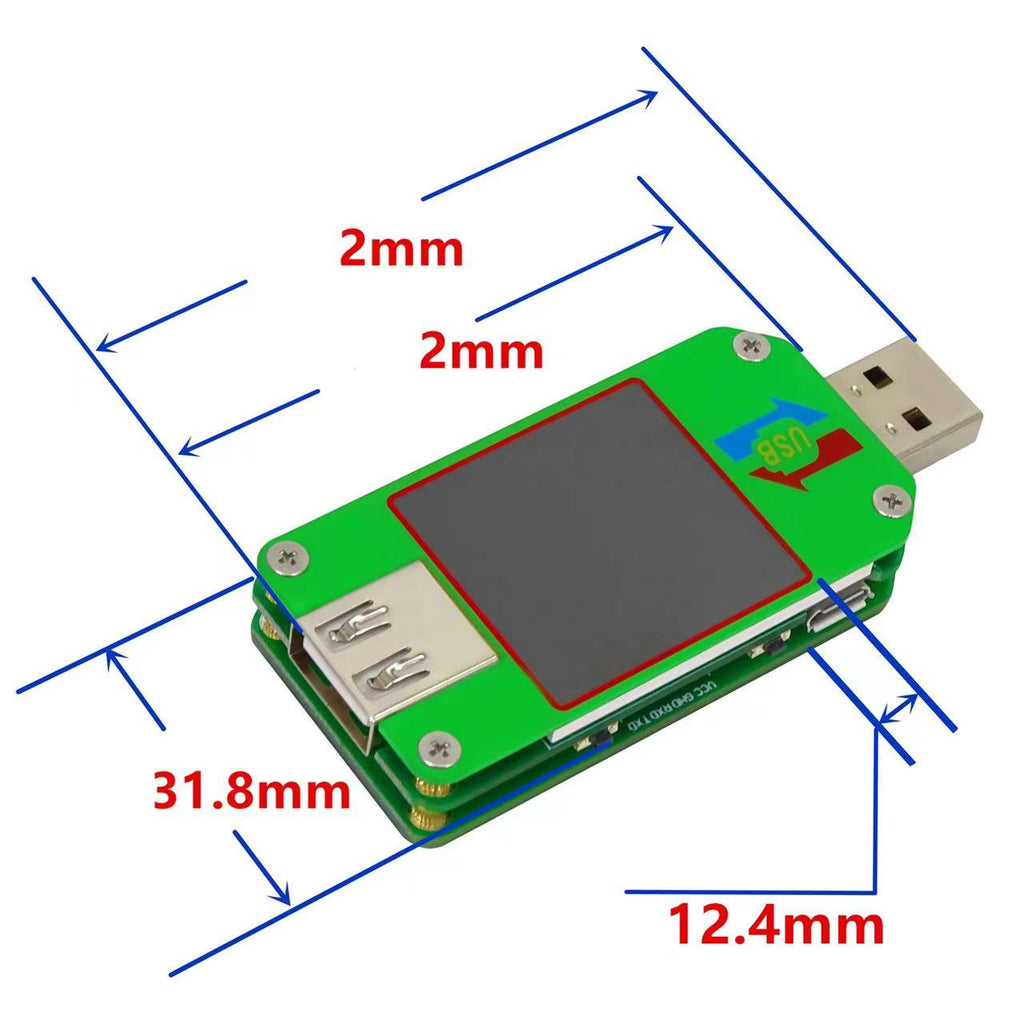 USB 2.0 Farbdisplay Tester mit Bluetooth
