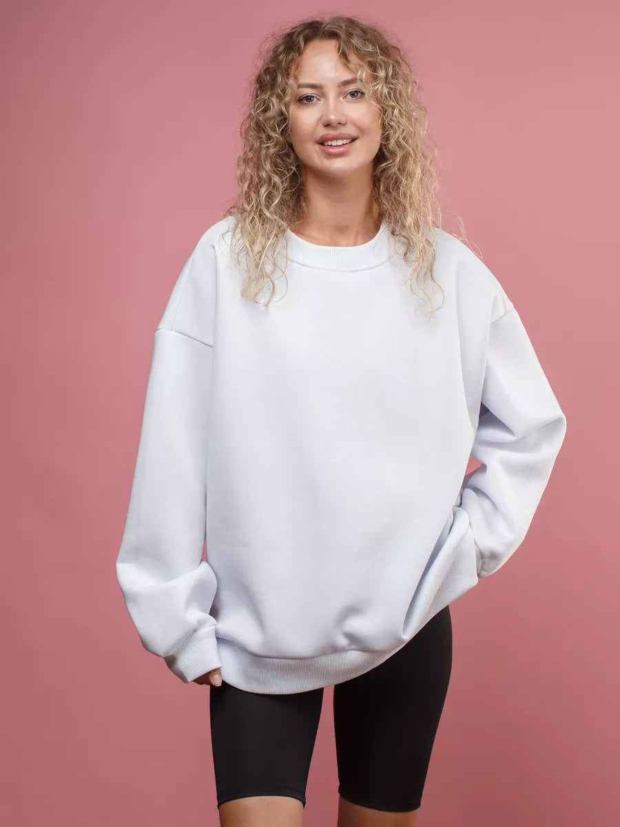 Unifarbener Oversize Pullover für Damen