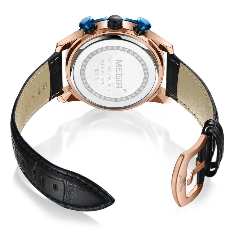 Multifunktionaler Chronograph Kalender Herrenuhr – Bild 2 | LuxeStyle