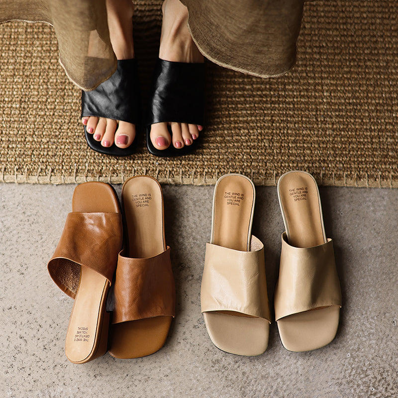 Echtleder-Sandalen mit geschlossenem Fersenbereich