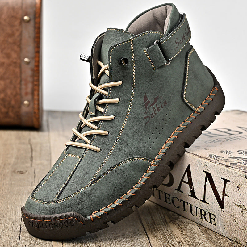 Herren Leder-Sneaker mit Handnaht – Bild 6 | LuxeStyle