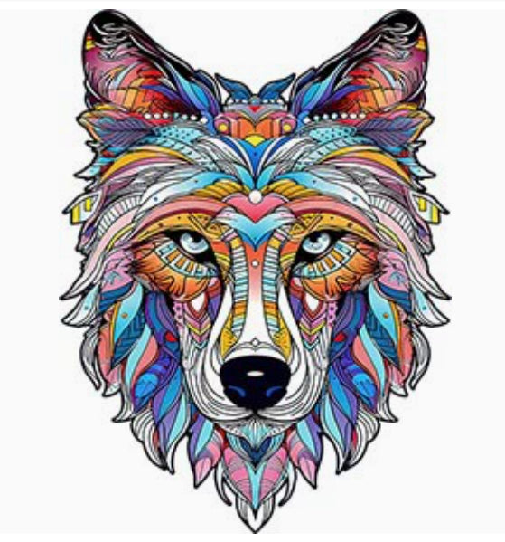 Holzpuzzle Wolf – Irreguläres Design