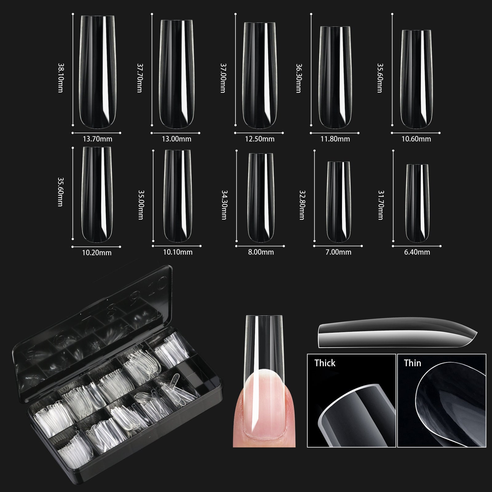 Transparente Nagel-Tips