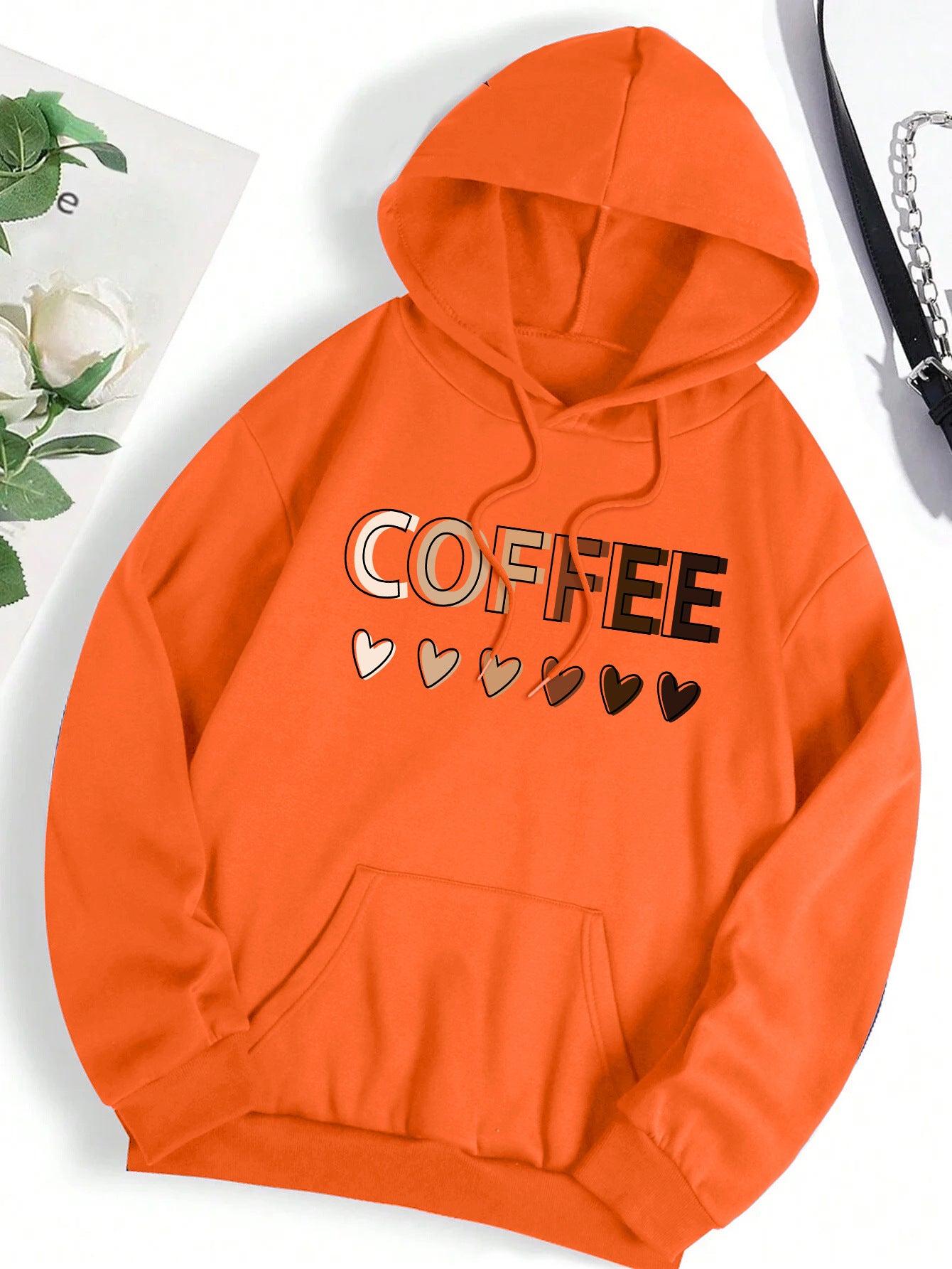Hoodie mit Kaffee-Print