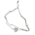Doppellagiges Herzarmband mit weissem Chalcedon – Bild 2 | LuxeStyle