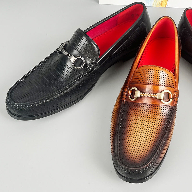 Business-Casual Lederschuhe mit Horsebit-Schnalle