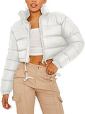 Weisser Pufferjacke mit Seitentasche – Bild 16 | LuxeStyle