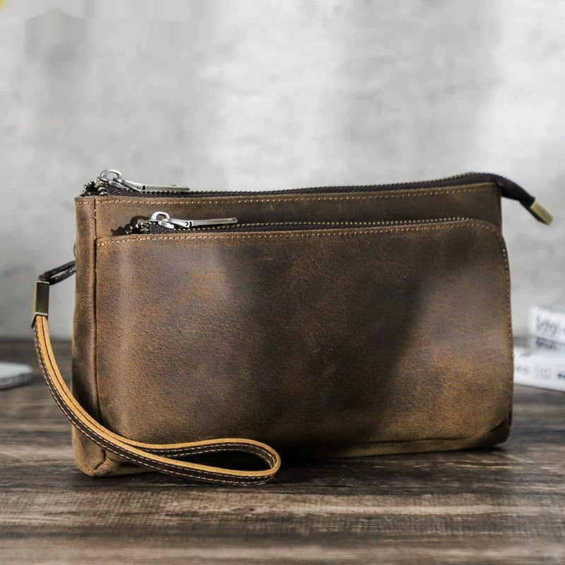 Grosses Leder-Taschen für unterwegs