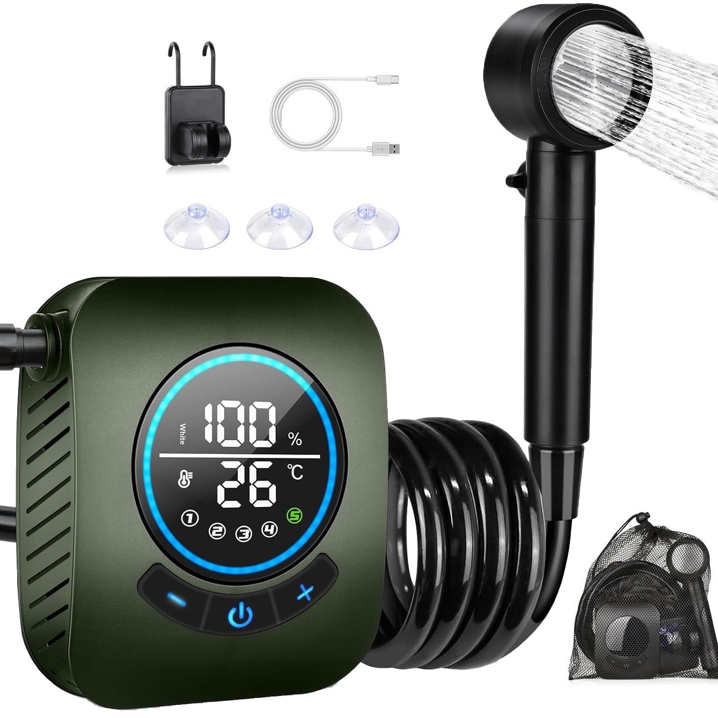 Tragbare elektrische Dusche für Outdoor & Haushalt