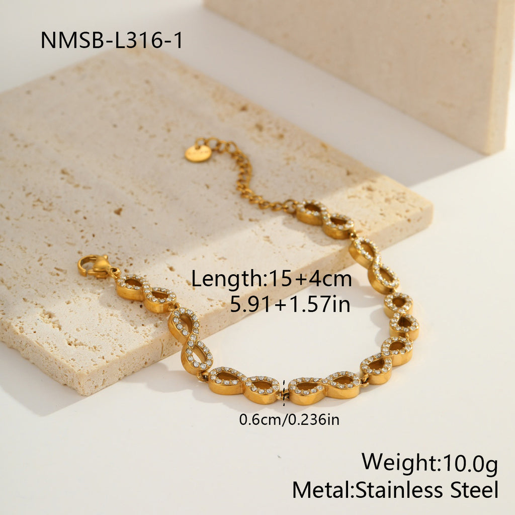 Herz-Zirkon Armband aus farbbeständigem Edelstahl – Bild 19 | LuxeStyle