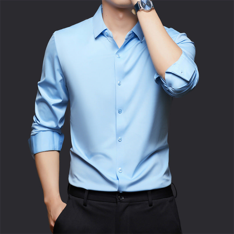 Nahtloses, elastisches Langarmhemd für Herren – Bild 3 | LuxeStyle