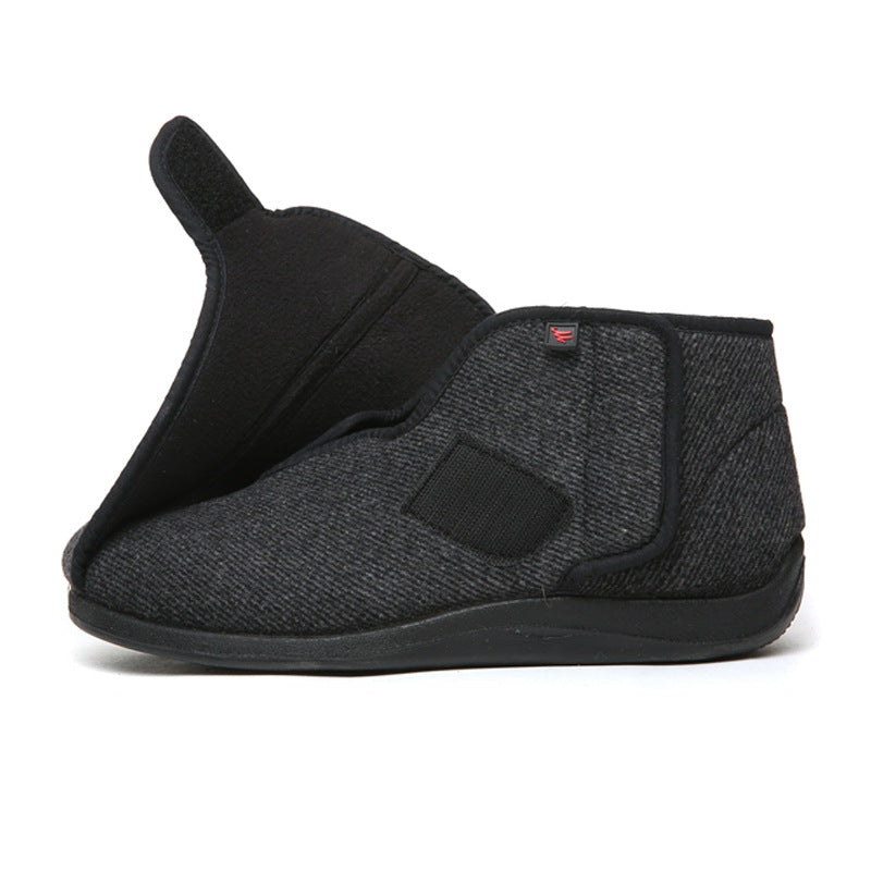 Gestreifte Tweed-Schuhe mit Klettverschluss