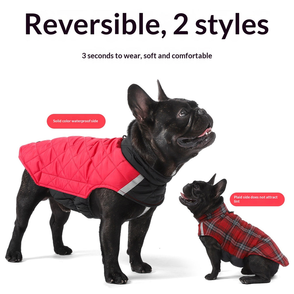 Reflektierende Plaid-Weste für Hunde