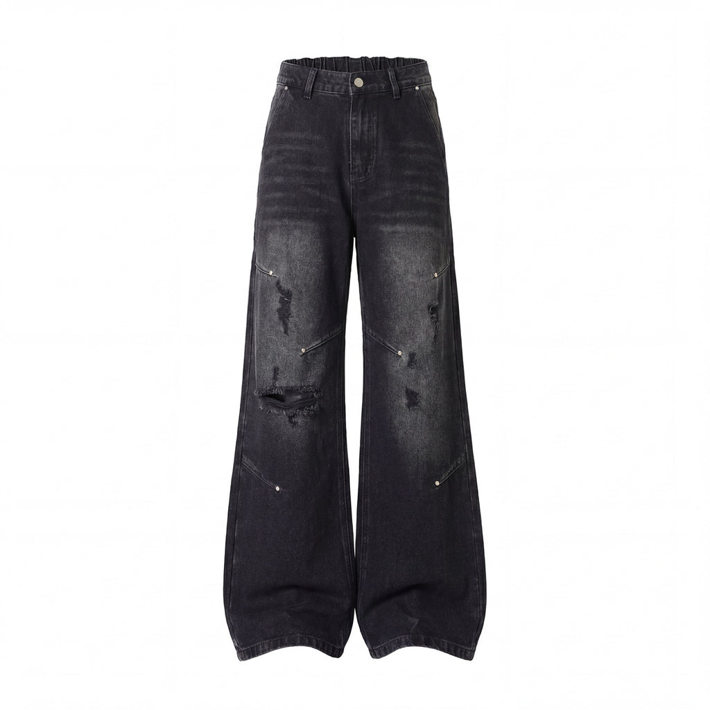 Ripped Jeans mit Nieten-Details für Herren