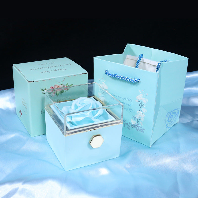 Drehbare Rosen-Schmuckbox