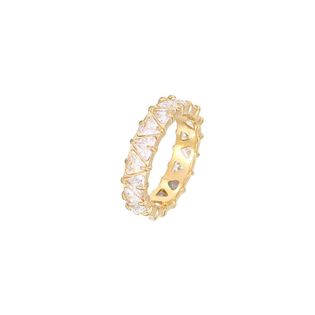 Herzring aus Titanstahl mit Zirkonia