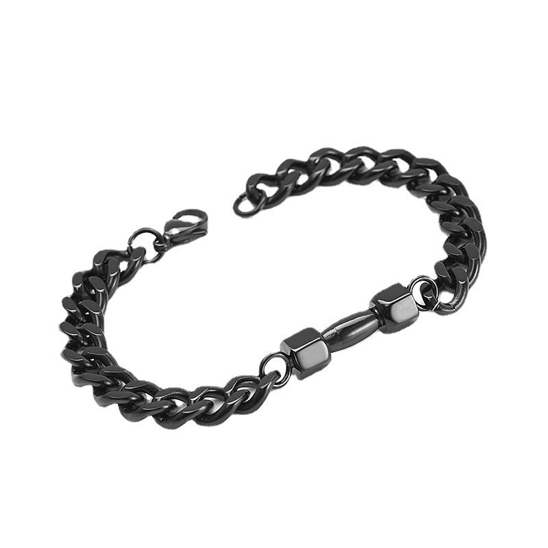 Hantel-Armband aus Titanstahl für Herren – Bild 2 | LuxeStyle