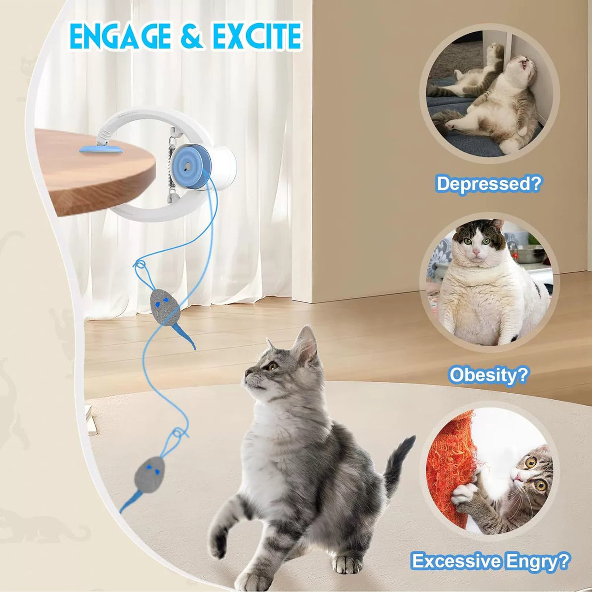 Vogel-Katzenspielzeug mit Soundeffekt – Bild 3 | LuxeStyle