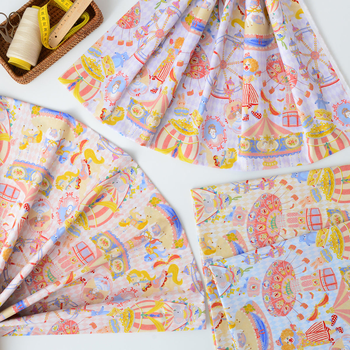 Baumwollstoff mit Figuren-Muster – Bild 5 | LuxeStyle
