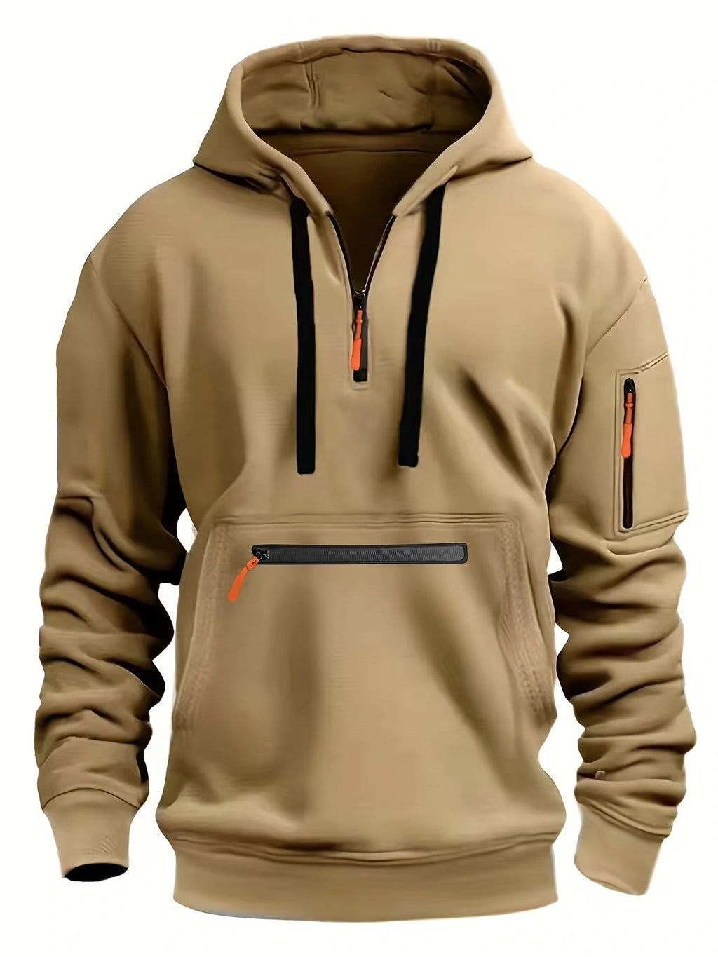 Wasserdichter Kapuzenpullover mit Reissverschluss