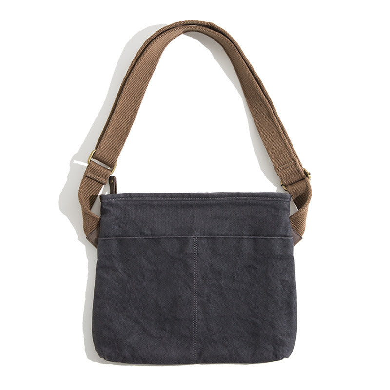 Schultertasche aus Canvas, dunkelgrau, 10 Zoll – Bild 5 | LuxeStyle