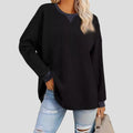 Color-Block Rundhals-Sweatshirt für Damen