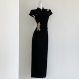 Farbe: Schwarz, Cheongsam