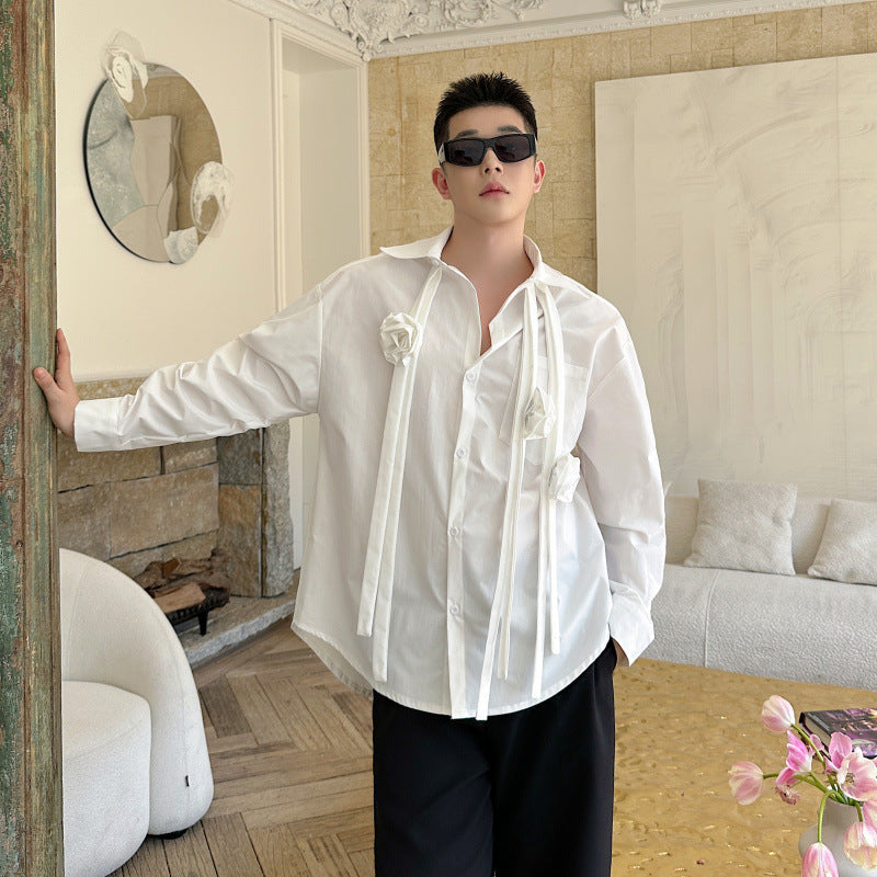 Bluse mit Blumenmuster und Banddetails – Bild 5 | LuxeStyle