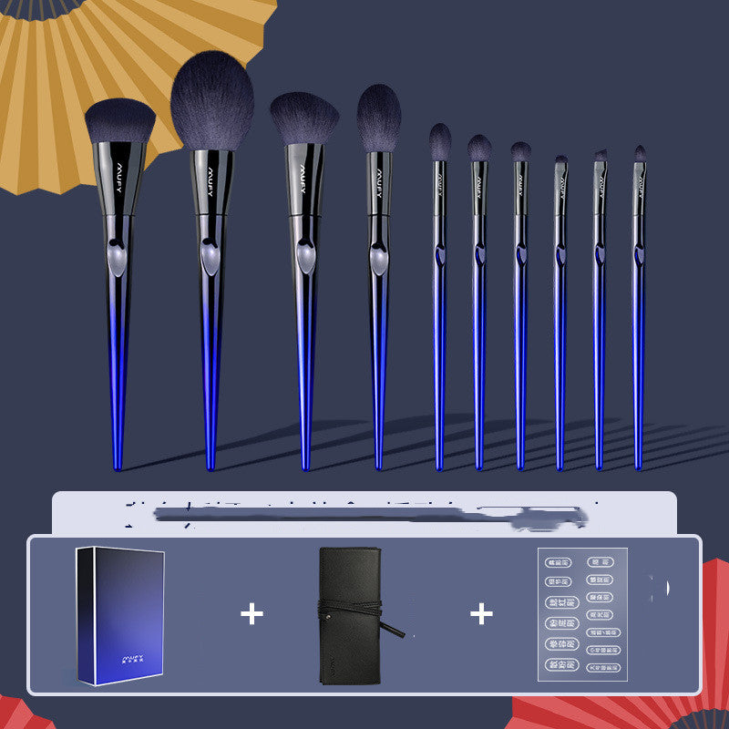 10-teiliges Make-up Pinselset Blau – Bild 11 | LuxeStyle