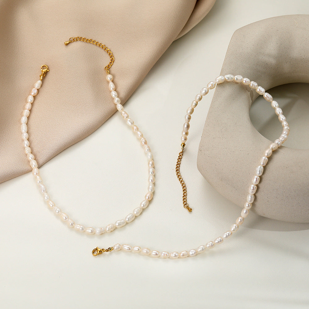 Perlen-Halskette aus Süßwasserperlen