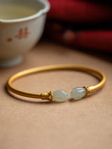 Farbe: Grau Jade Orchidee Armband