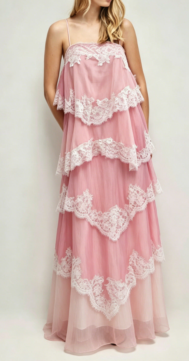Vintage Spitze Ombre Maxi-Kleid – Bild 10 | LuxeStyle
