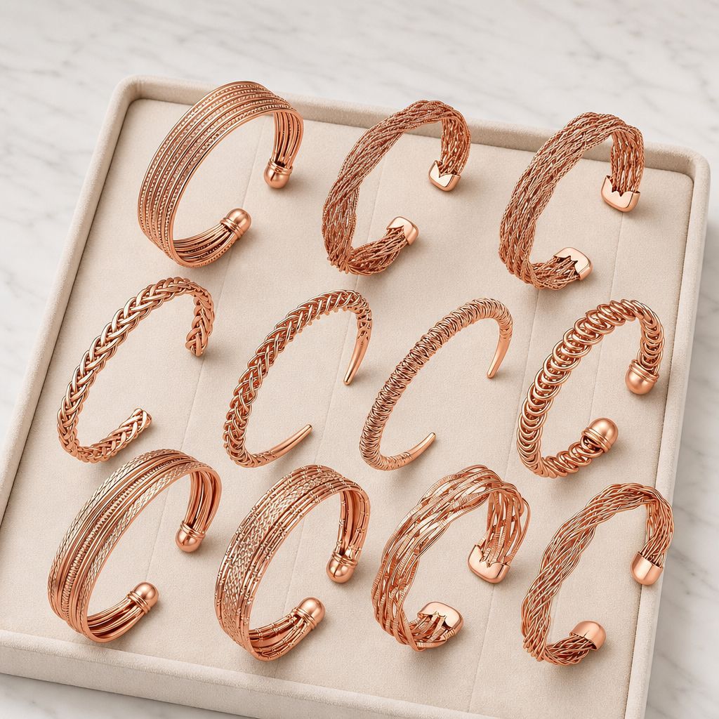 Rotkupfer-Armband, handgewebt – Bild 6 | LuxeStyle