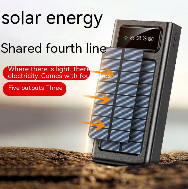 Solar Powerbank mit Digitalanzeige
